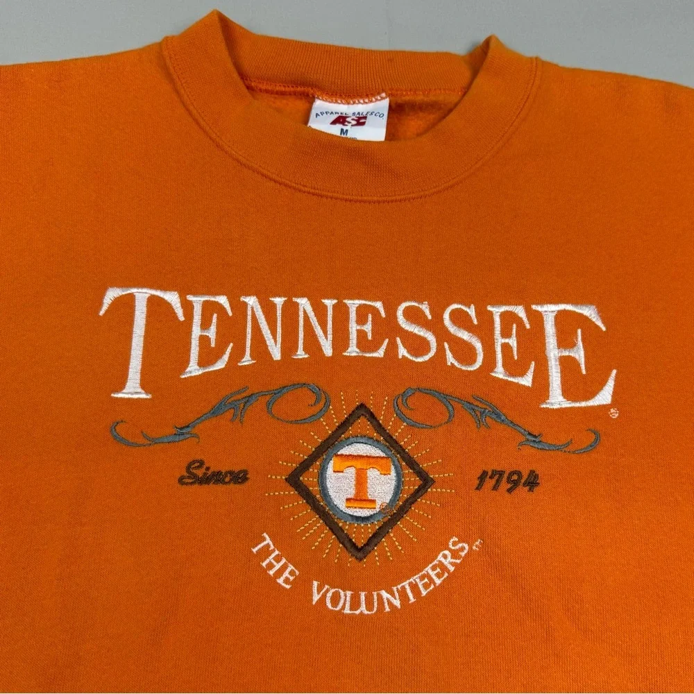 Vtg Tennessee Volunteers Mens Crewneck Sweatshirt Sz Medium 90s Embroidered A2